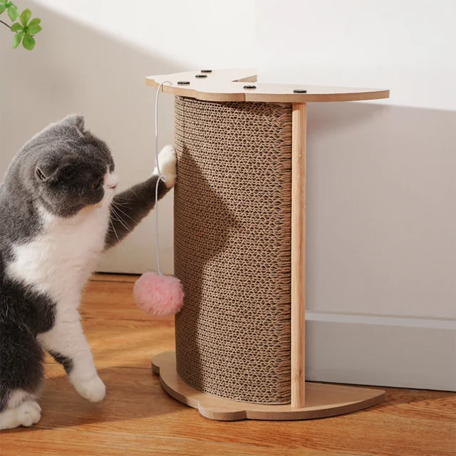 Rascador Vertical de madera para gatos, juguete de papel corrugado,  protección de artículos para gatos, sofá, esquina de mesa, esquina -  AliExpress