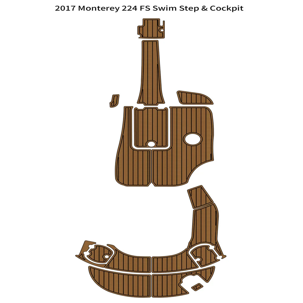 

2017, Monterey 224FS, напольный коврик с платформой для плавания в кабине, лодка из пеноматериала EVA, Тиковый напольный коврик