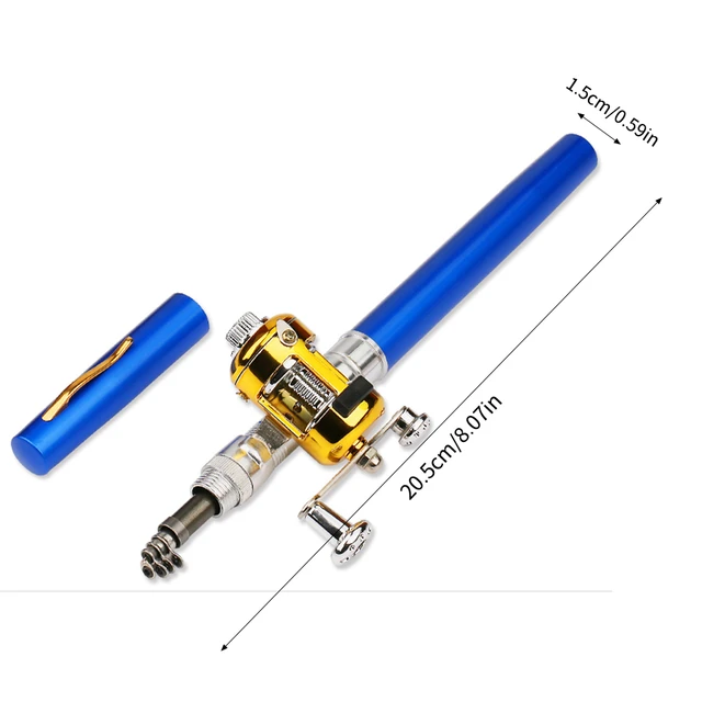 Pen Shaped Fishing Rod Mini Portable Aluminum Alloy Telescopic Pen