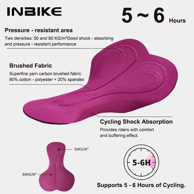 INBIKE Women's Thermal Fleece Cycling Bib Tights Padded Winter Cycling Pants with Pockets Road Bike Windproof Clothing