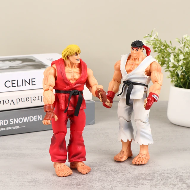 17cm Kawaii Street Fighter Anime Action Figure PVC Hoshi Ryu Ken Dolls Gift  Toys