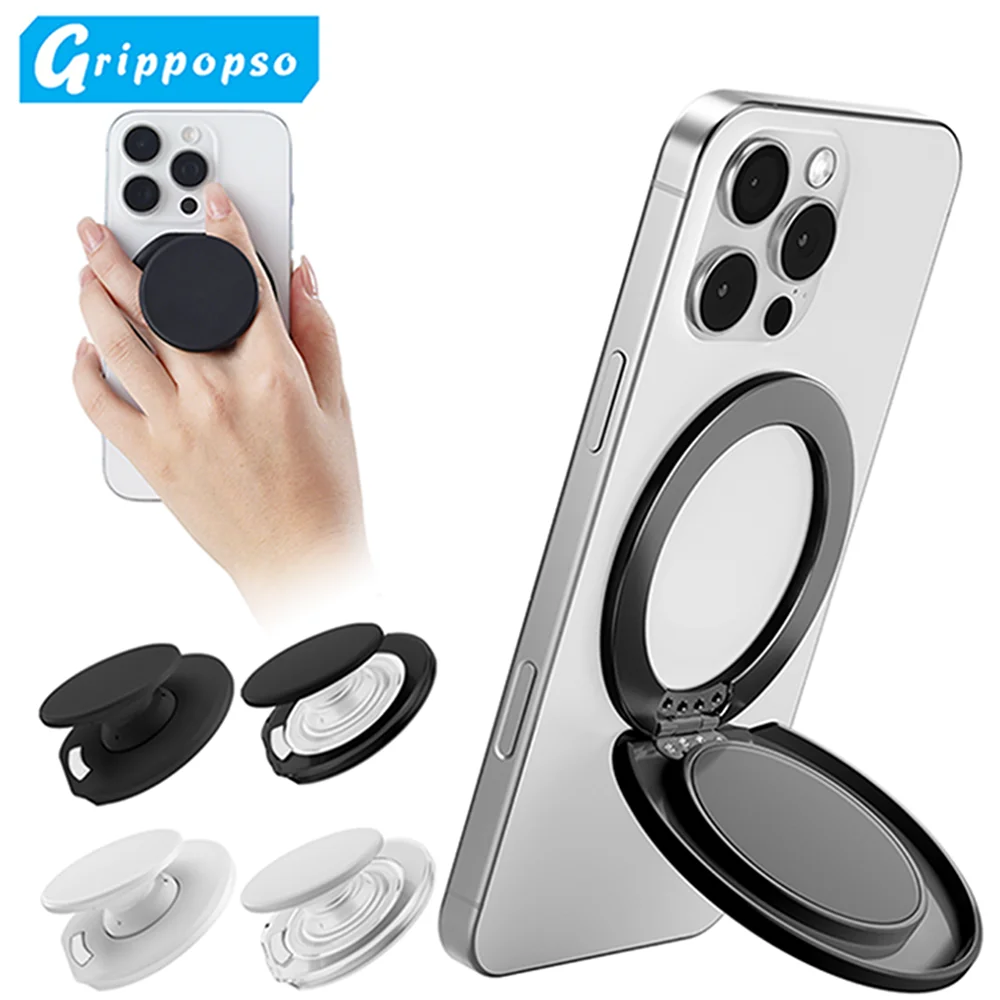 Grippopso Magnetic 360° Rotating Phone Grip and Kickstand