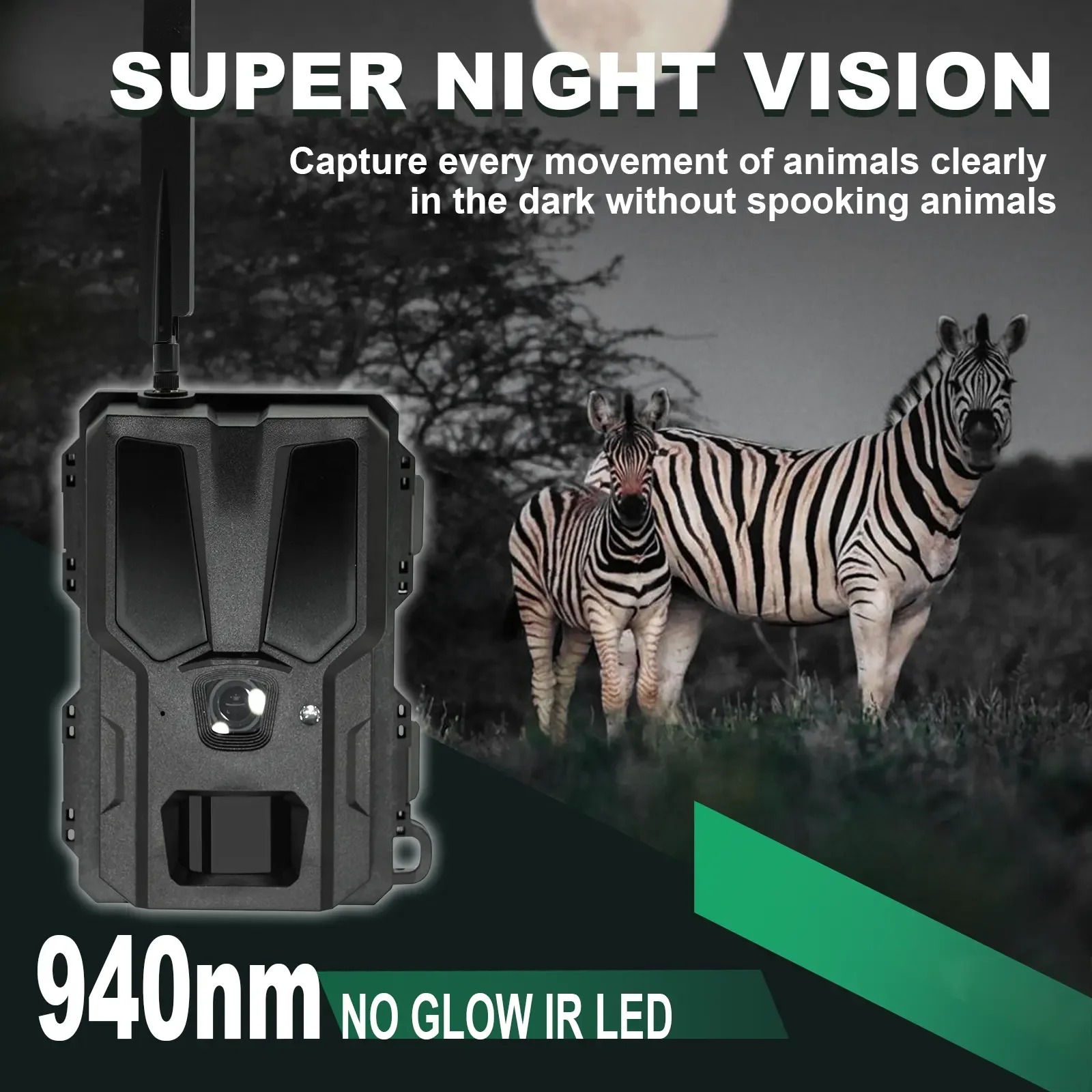 Willfine T200 AI-Powered 4G 2K Cloud Storage Wildlife Trail Camera Photo Traps with 940nm No Glow LEDS App Control for Hunting