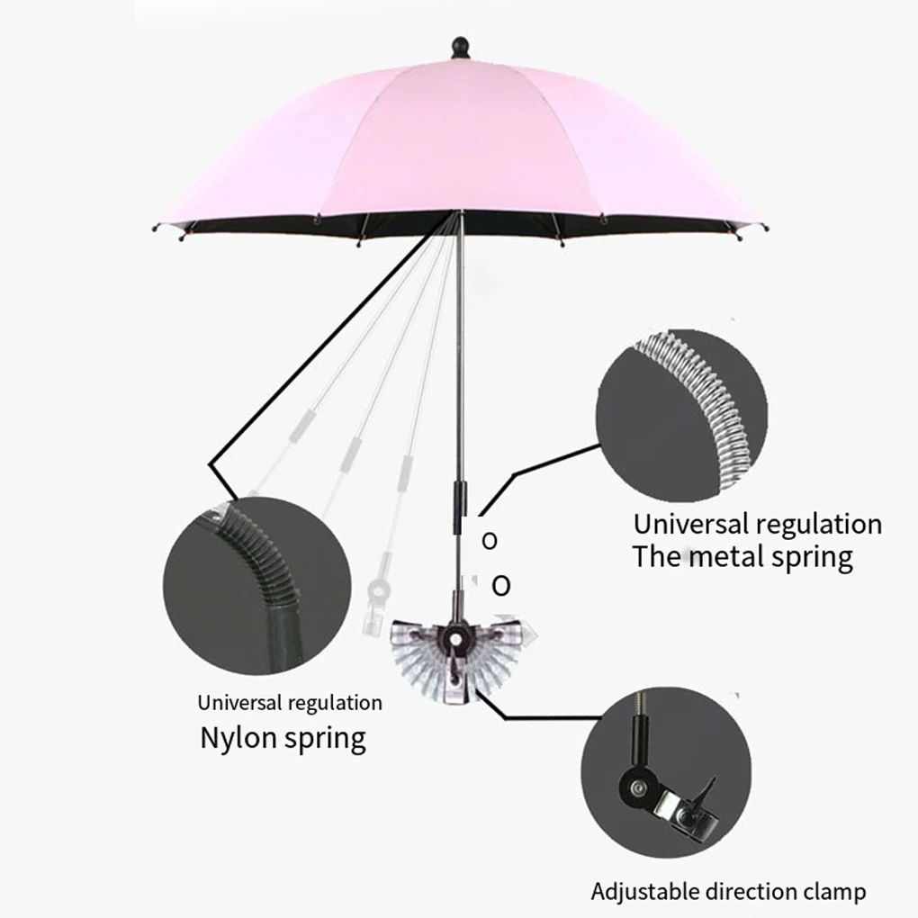 

Folding Baby Stroller Umbrella Parasol Cover Sunshade Rain Protection Canopy