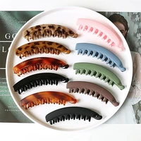 New Convenient  Frosted ABS Vertical Banana Clip Women's Twist Hair Claw Ponytail Girl Hairpin Hair Accessories Hairgrip