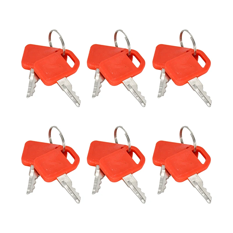 Ignition Key 12pcs T209428 KV13427 AT195302 AT145929 R45361 Compatible with John Deere Skid Steer 240 250 260 270 280 313 315