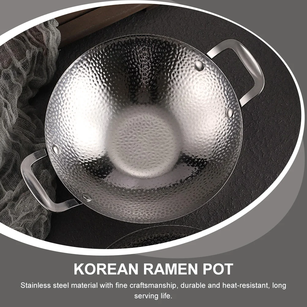 Pot Steel Pans Cooking Korean Large Pots Small Stainless Double Handle  Household Hot Kitchen Accessory Big Frying - AliExpress