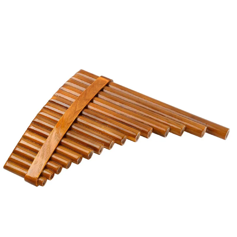 15 Tube G Tone Pan Flute Bamboo Panpipe with Hoop Professional Woodwind Instrument Left Right Hand Chinese Vertical Bamboo Flute
