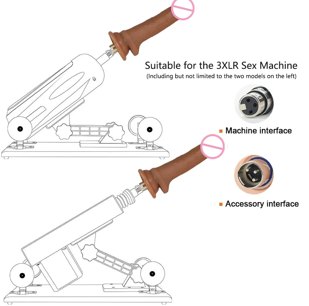 New Lifelike Liquid Silicone Dildos for Women Masturbation 3XLR Sex Machine Attachment Vibrator Vaginal Thrust Sex Toys