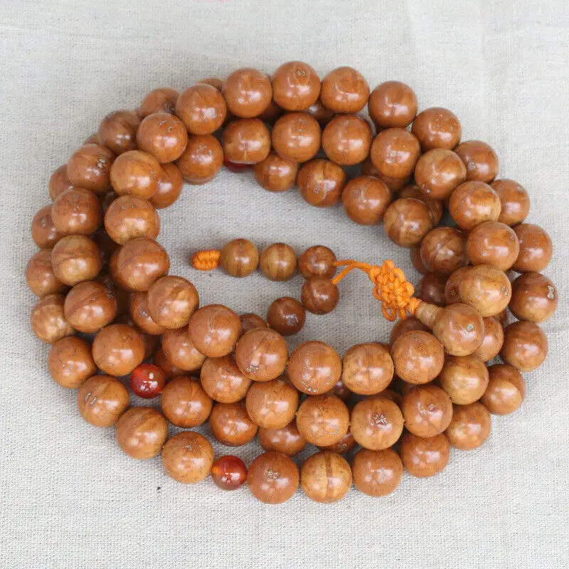 Tibetan Buddhism 108 Polishing Phoenix Eyes Bodhi Seeds Mala Necklace
