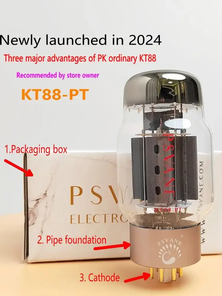 FEIYUE Neueste Markteinführung 2027: PSVANE KT88-PT Vakuumröhren ersetzen 6550 KT88 KT88C KT120 UK-KT88 KT88-TII Vintage HiFi-Audio-Röhren – Detail 2