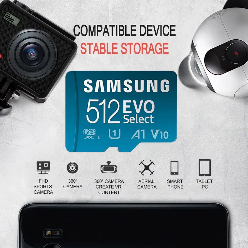 Samsung Micro Sd Card 64gb 128gb 256gb 512gb Sdxc Class 10 U3 High