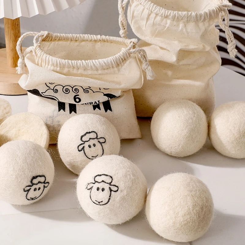 Laundry ball Reusable Wool dryer balls Softener 3/5/7cm Fleece dryer balls kit washing machine accessories