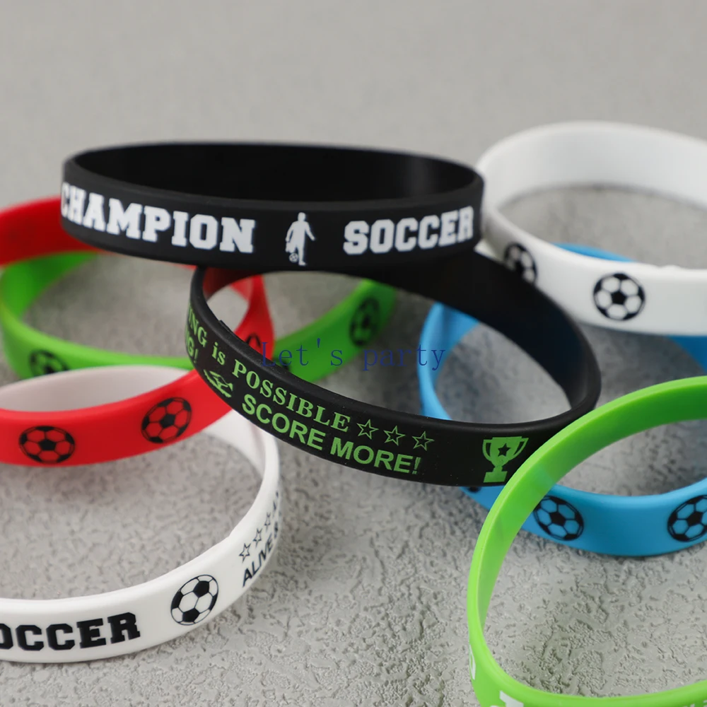 36 Braccialetti A Schiaffo Tema Calcio – Bomboniere Per Festa Compleanno Bambini - 6