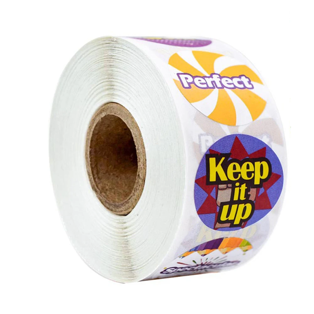 Aufkleber-Rollen 5er Set – 500 Bunte Motivations-Sticker Für Kinder & Lehrer