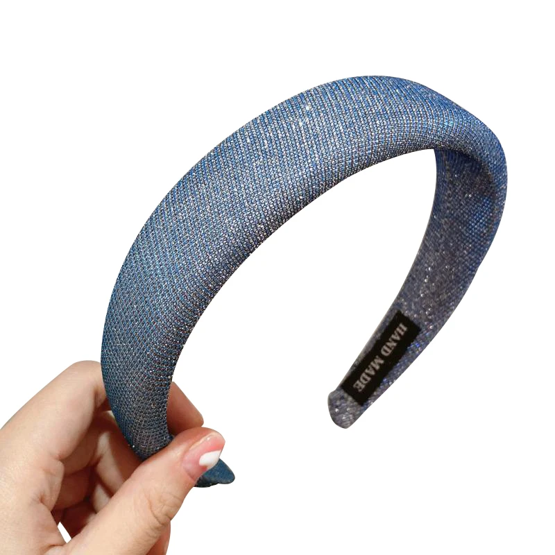 Shiny Milky Way Sponge Headband Women Wide Hairbands Glitter Thick Hair