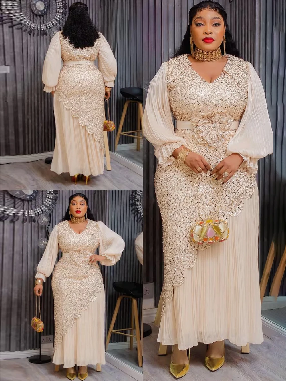 エレガントなパーティードレス 2025 高級スパンコールのイブニング