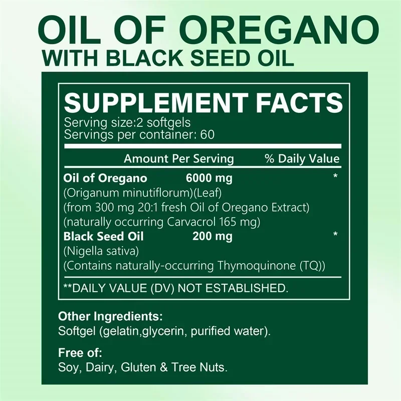 Oregano Oil - Immune and Antioxidant Support Supplement To Help Sustain Overall Well-Being, Healthy Intestinal Flora - Image 3