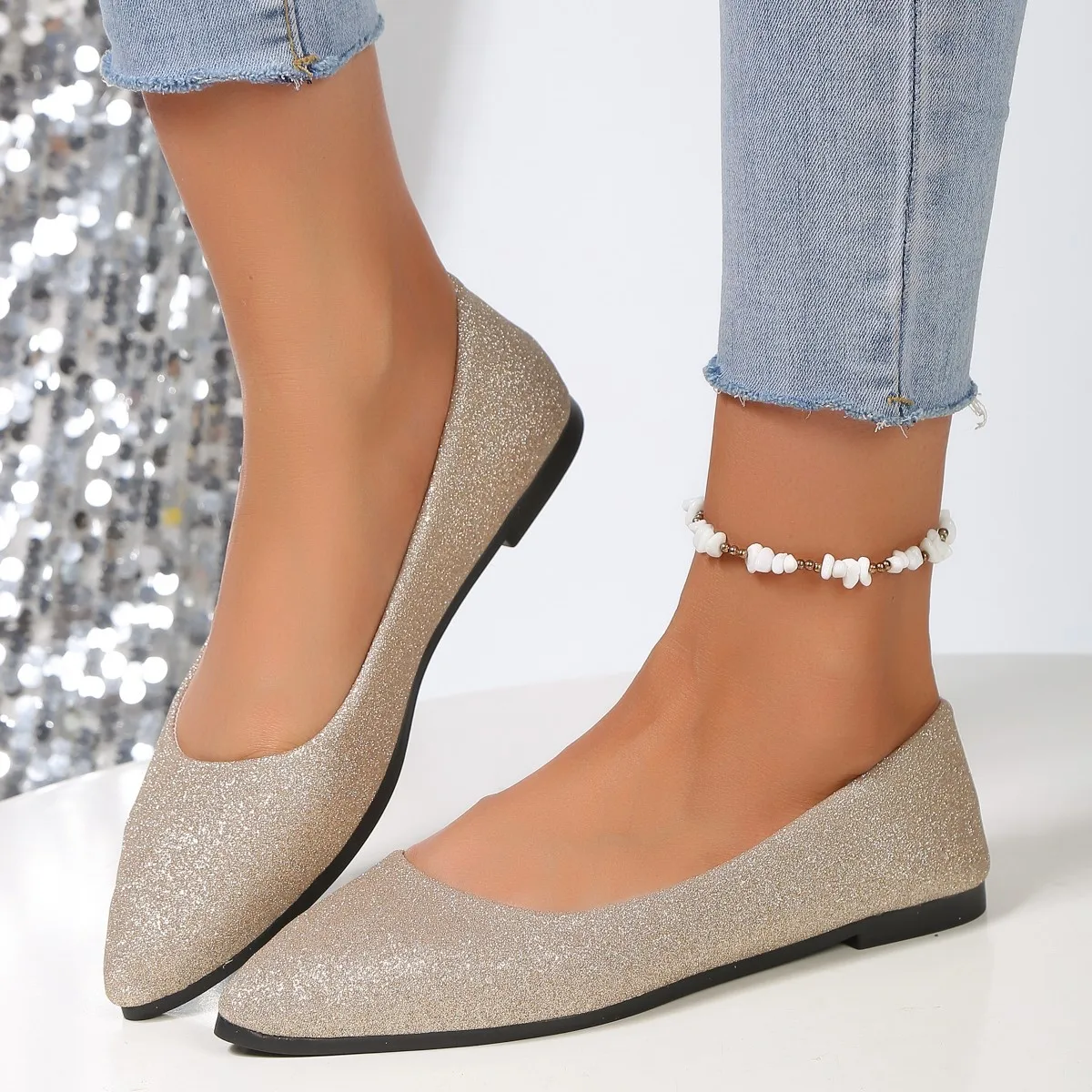 Summer New 2025 Women Flats Pointed Toe Beautiful Loafers Fashion Flat Shoes Women Ballerina Comfortable Casual Sneakers Women