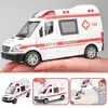 1:32 Hospital Simulation Ambulance Car ABS Early Education Toys Ambulance Can Open Door Models Vehicle For Children Boys Gifts 1