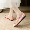 Spring Summer Old Beijing Retro Cloth Shoes Ethnic Style Embroidered Flats Traditional Chinese Comfort Non-slip Hanfu Shoes New 3