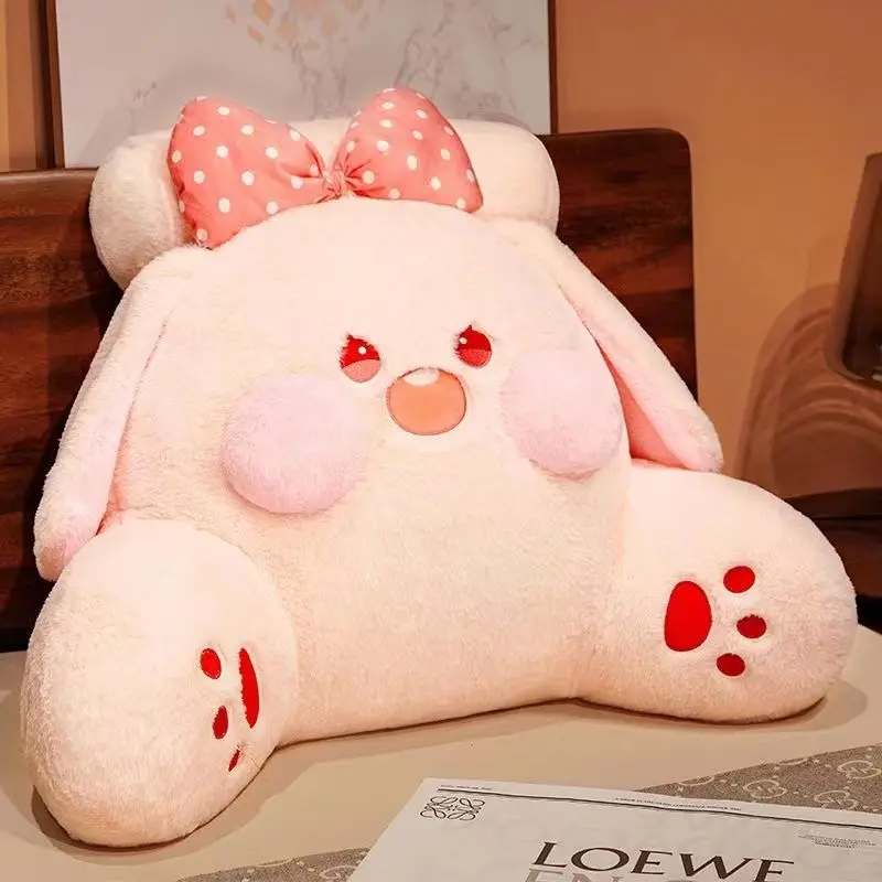 Kawaii Cartoon Seat Cushion Plush Cat Pillow Chair Sofa Backrest