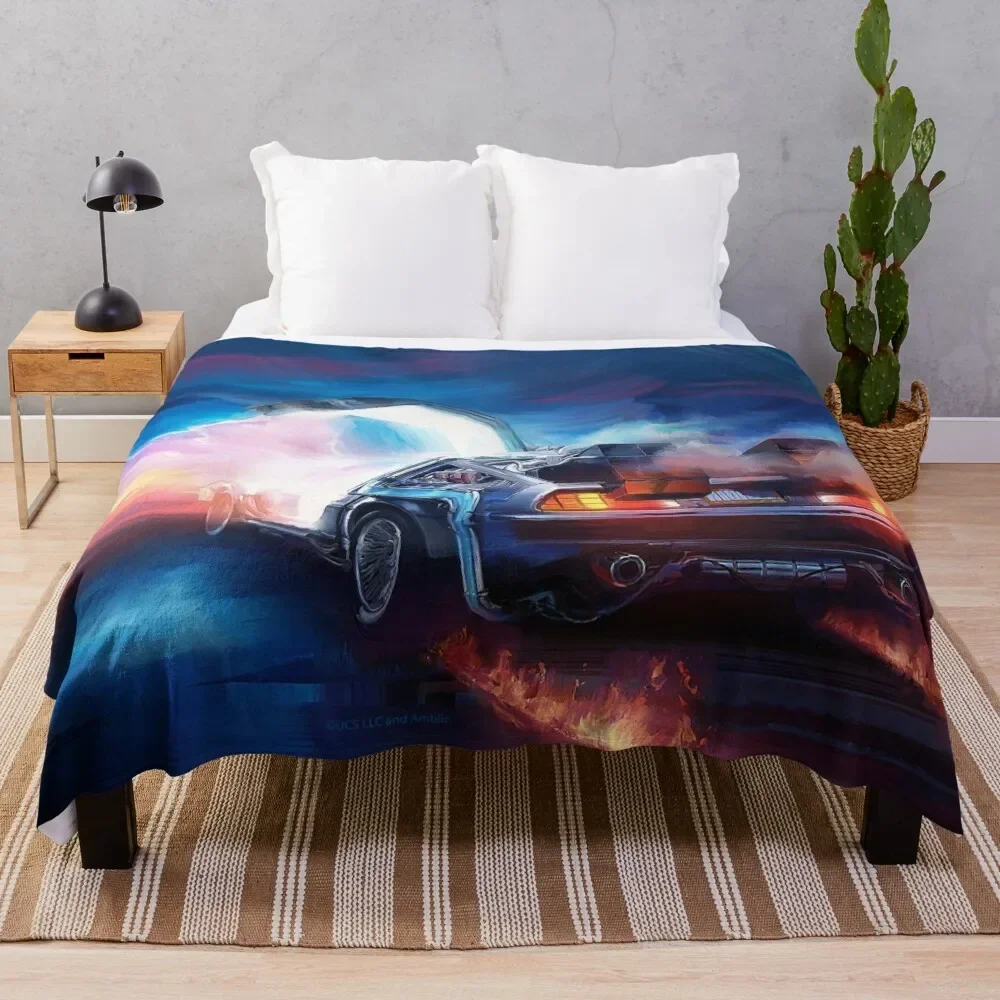 Torna Al Futuro Delorean Time Machine Throw Coperta Decorazione Natalizia Letti Decorativi Coperte Larghe