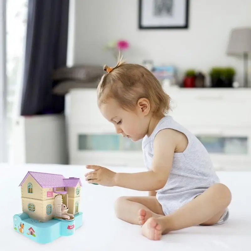 Coin Bank For Kids Funny Puppy House Savings Bank Fun Dinosaur House Money Box Automatically Swallow With Light And Music