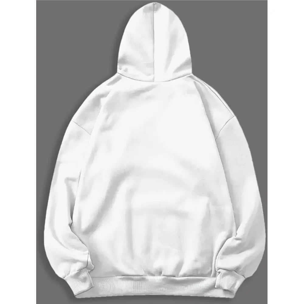 Graphic Pattern Drawstring Hoodie Casual Long Sleeve Kangaroo Pocket Hoodie Sweatshirt 2023 New Autumn Women's Clothing