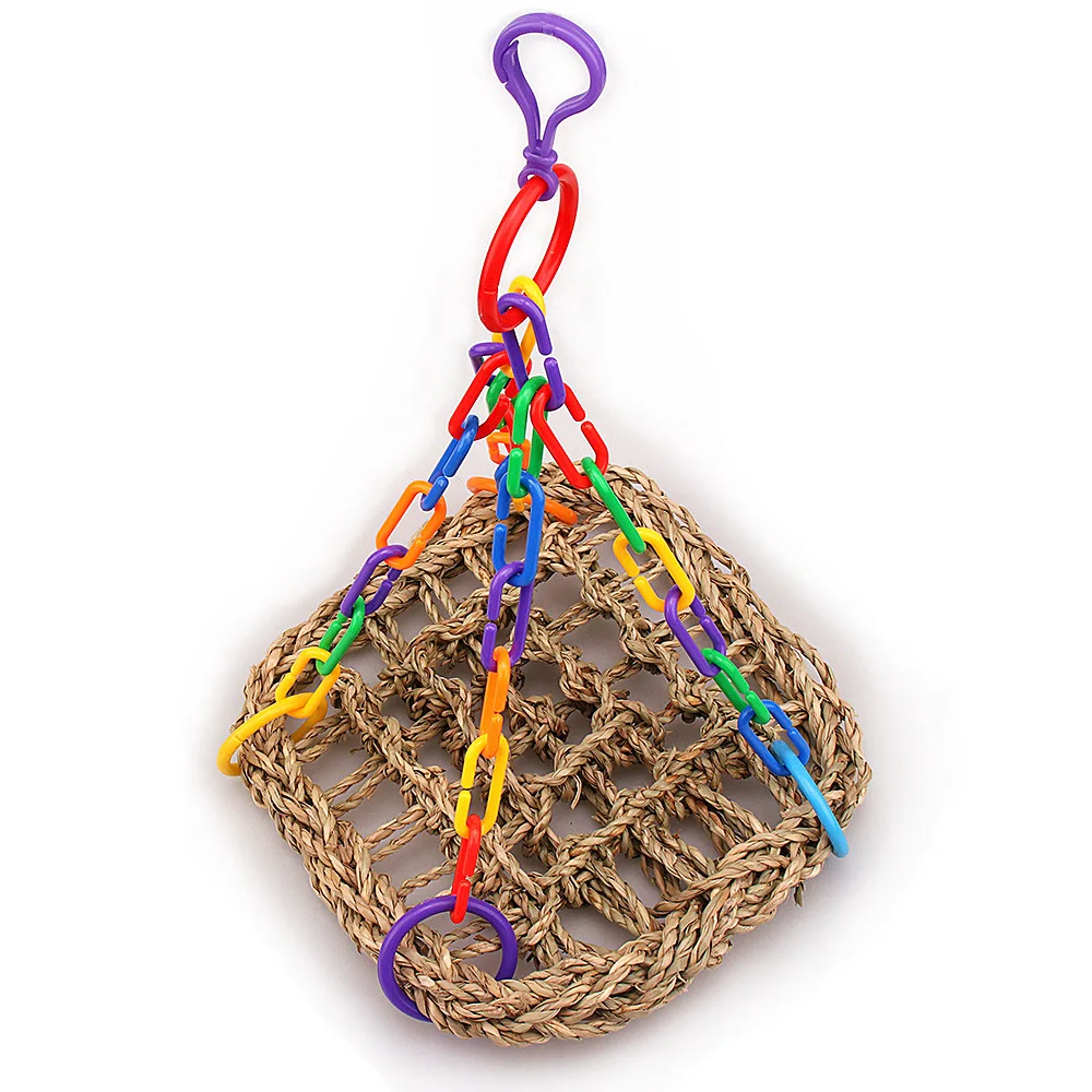 Colorful Swing Parrot Toy Bird Swing Parrot Stand Hanging Cage Rope Ring Stand Climb Toy Bird Supplies Birds Accessoires