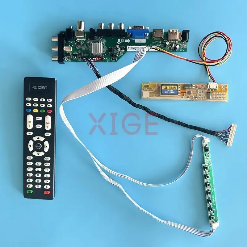 

LCD Driver Controller Board Fit LP141WP1 N141C1 N141C3 1CCFL Monitor IR+AV+USB+HDMI+VGA 1440*900 Kit DIY Digital DVB 30Pin LVDS