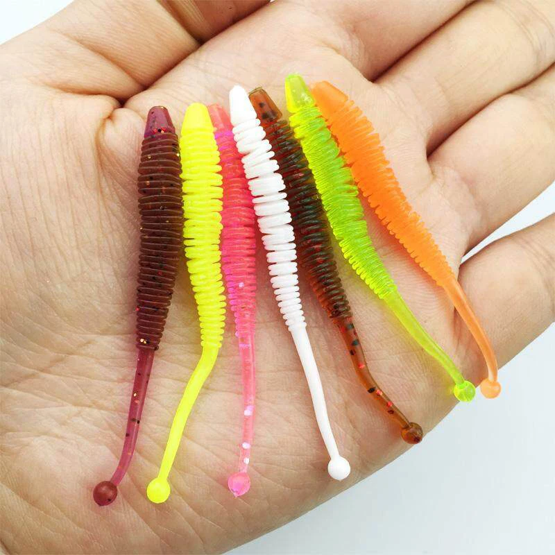 

Lua Bait Root Fishing Small Soft Worm Soft Fishing Bait Faux Earthworm Shadworm 6cm0.57g Spiral Pattern
