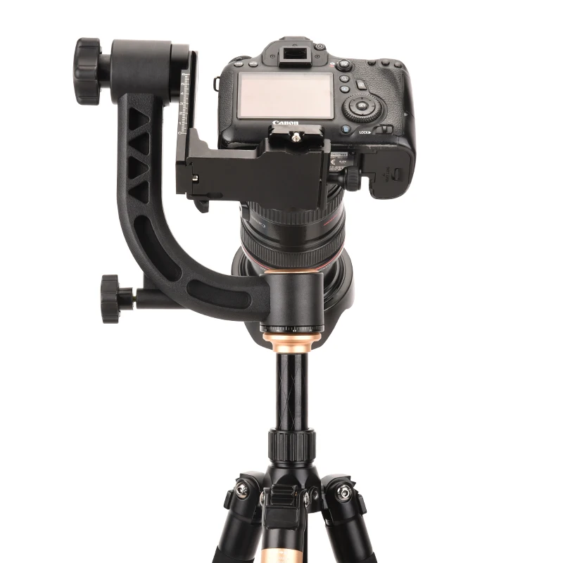 360 Degree Panoramic Gimbal Tripod Ball Head 1/4 Inch Screw with Quick Release Plate for DSLR Camera Telephoto Lens