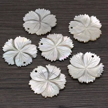

Wholesale15PCS Natural Shell White Petal Pendant Bead 37MM For Jewelry Making DIY Necklace Earrings Accessories Charm Gift Party
