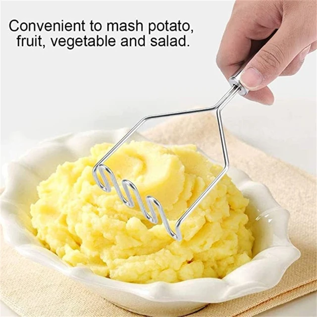 Stainless Steel Potato Masher, Linear Potato Press, Household