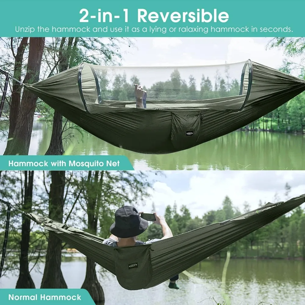 2-Person Camping Hammock with Net 2