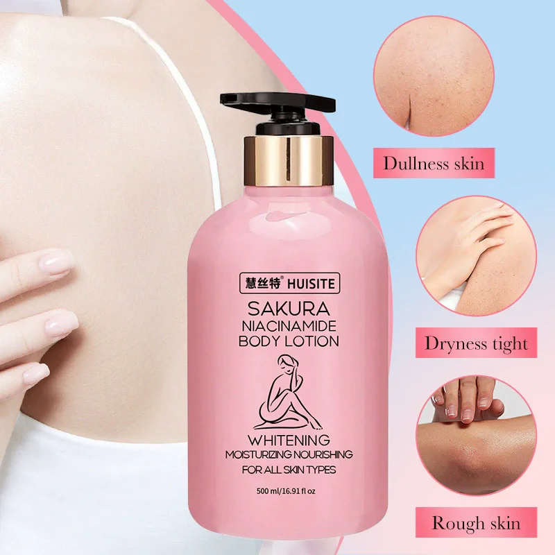 Sakura Body Lotion Hydrating Moisturizing Cream Dry Skin-Free Non-Greasy Body Lotion