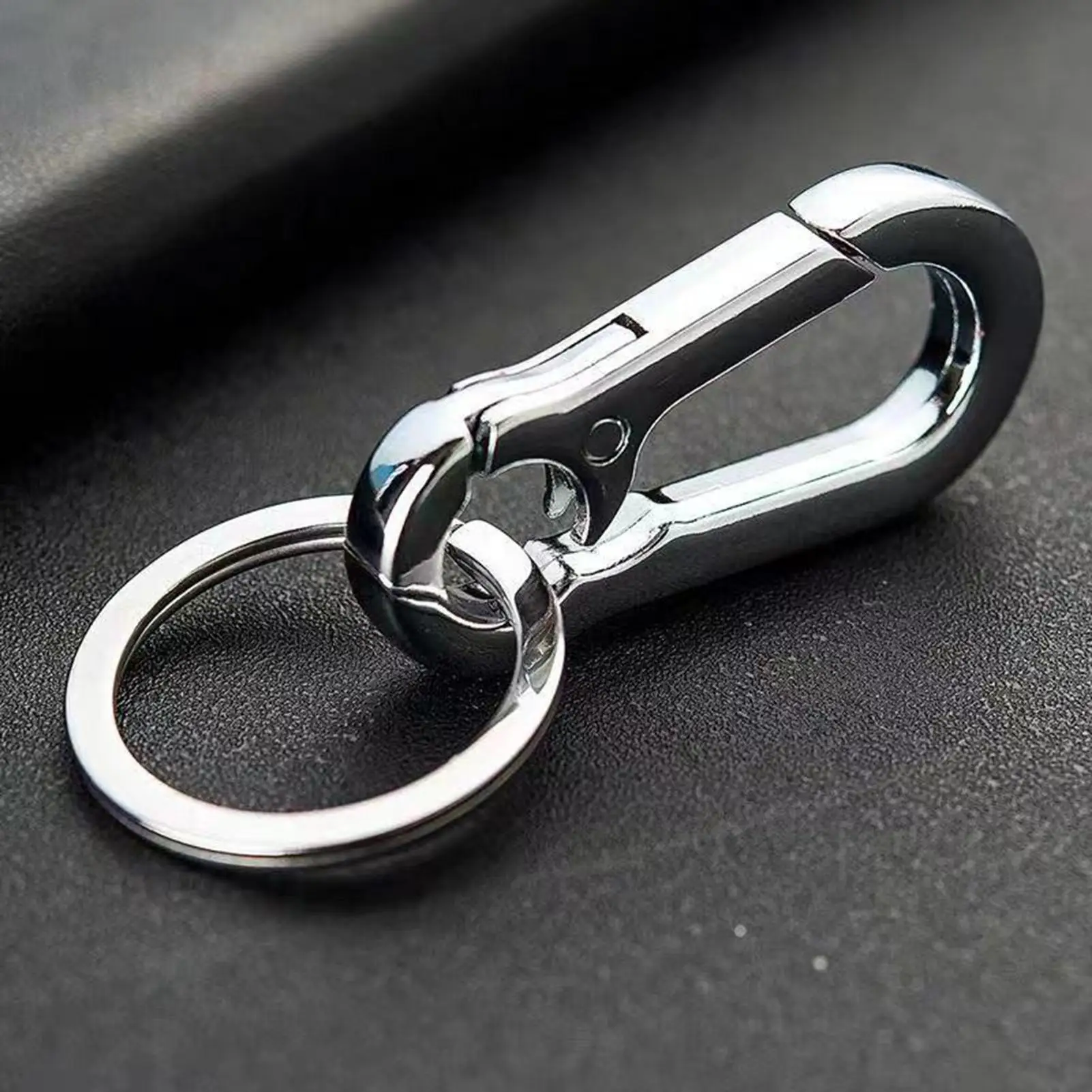 Sleek Metal Carabiner Keychain Clip