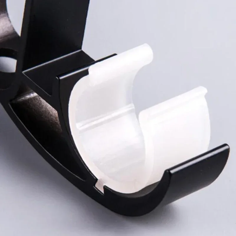 Curtain Rod Ceiling-Mount Bracket 28mm Rod Aluminum Alloy Double Curtain Rod Bracket Holder Matt Black / White Finish rideaux