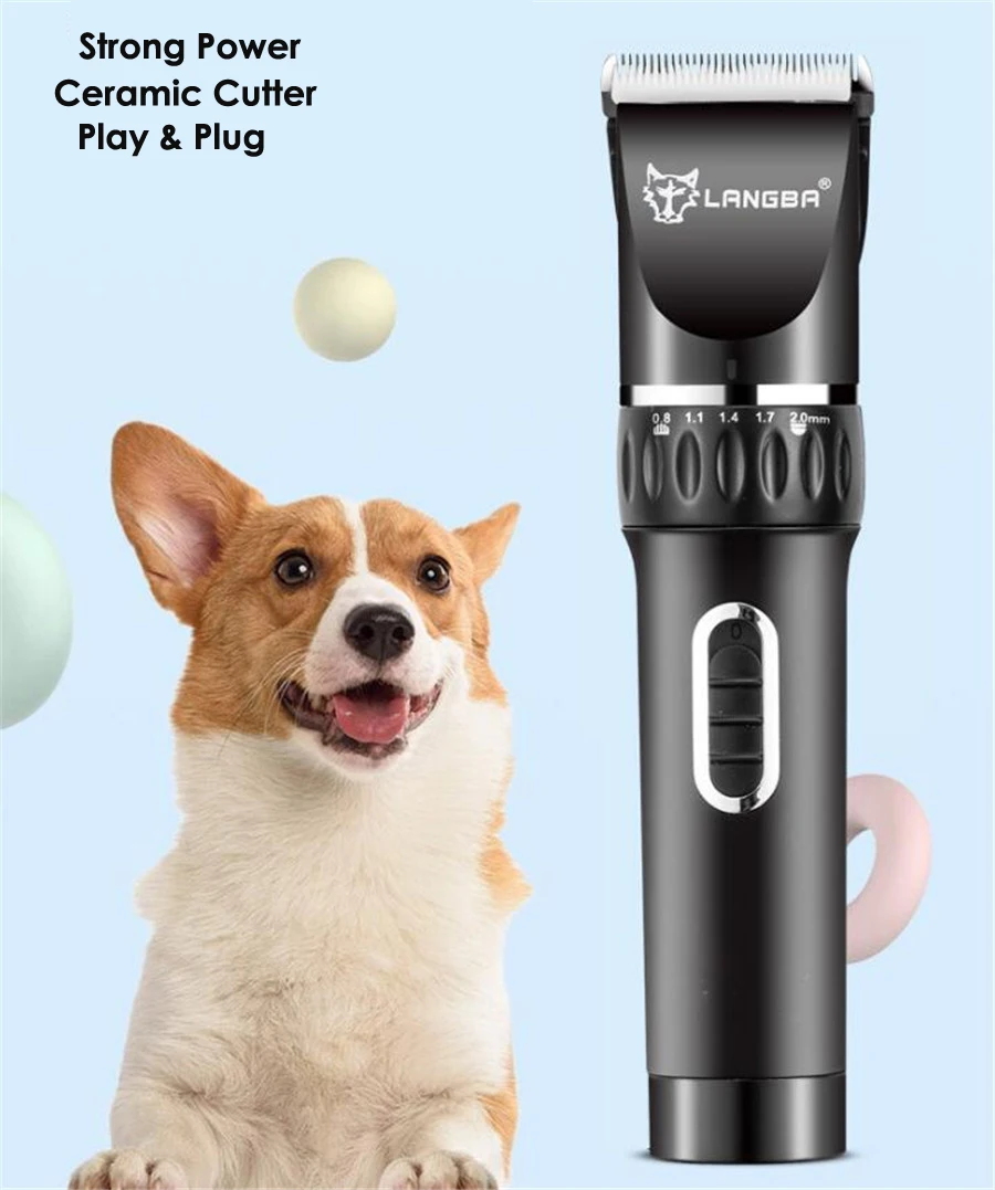 

Professional Rechargeable Pet Cat Dog Hair Trimmer Electrical Clipper Shaver Set Haircut Machine Kit Black Pet Grooming