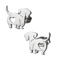 2023 New Dachshund Earring Unique Animal Fashion Ear Jewelry Pet Dog Ear Studs Dachshund Ear Pins Alloy Material for Daily - Image 3