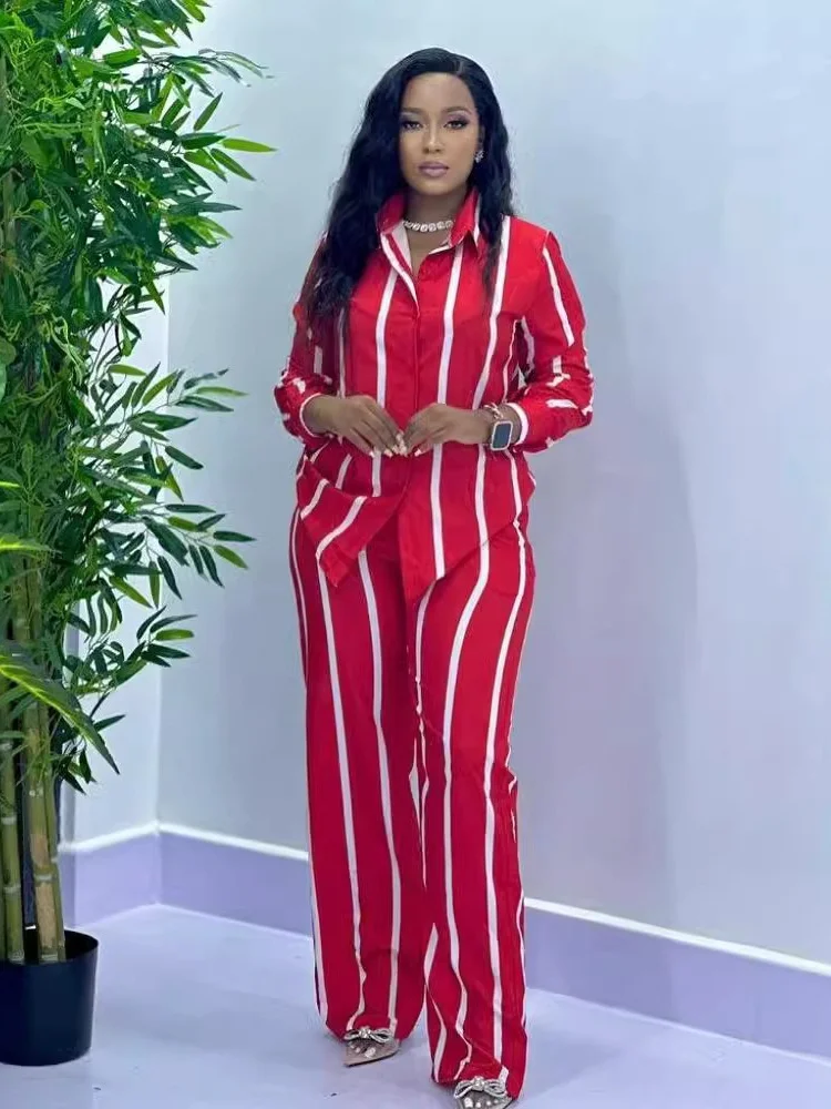 Wmstar Two Piece Sets Women Wholesale Striped Pants Sets Casual Tracking Matching Suit Long Sleeve Fall Women's Clothing 2025