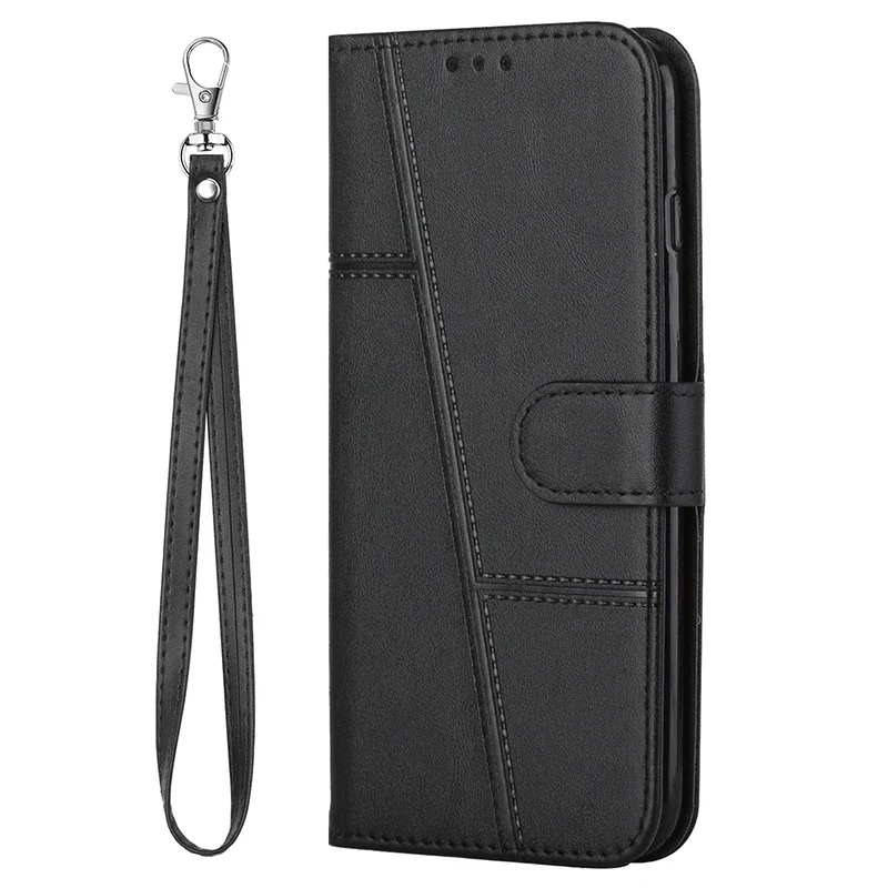 Leather Strap Wallet Phone Case Cover