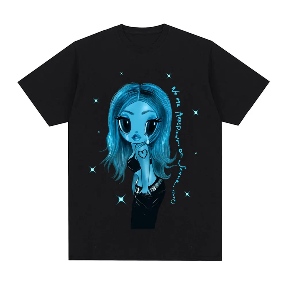 Karol G No Me Arrepiento De Sentir Tanto Album Merch T-Shirt für Männer und Frauen, Lässige Baumwolle, Kurzarm, Streetwear