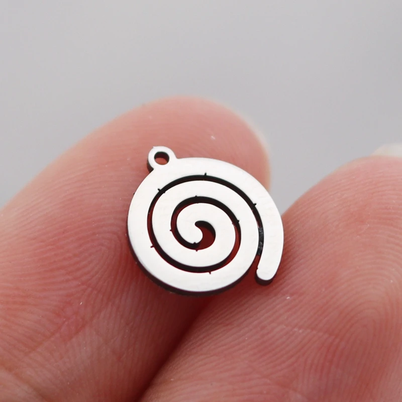 

3pcs Spiral Line Stainless Steel Charms for Jewelry Making Earrings Bracelets Women Girl Supplies Delicate Pendant diy Accessory
