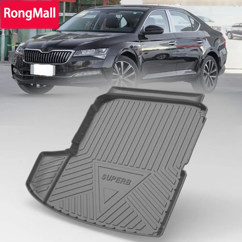 

TPE Car Trunk Mat For Skoda Superb 2015 2016 2017 2018 2019 2020 2021 2022 Waterproof Protective Liner Trunk Pad Tray Rubber Mat