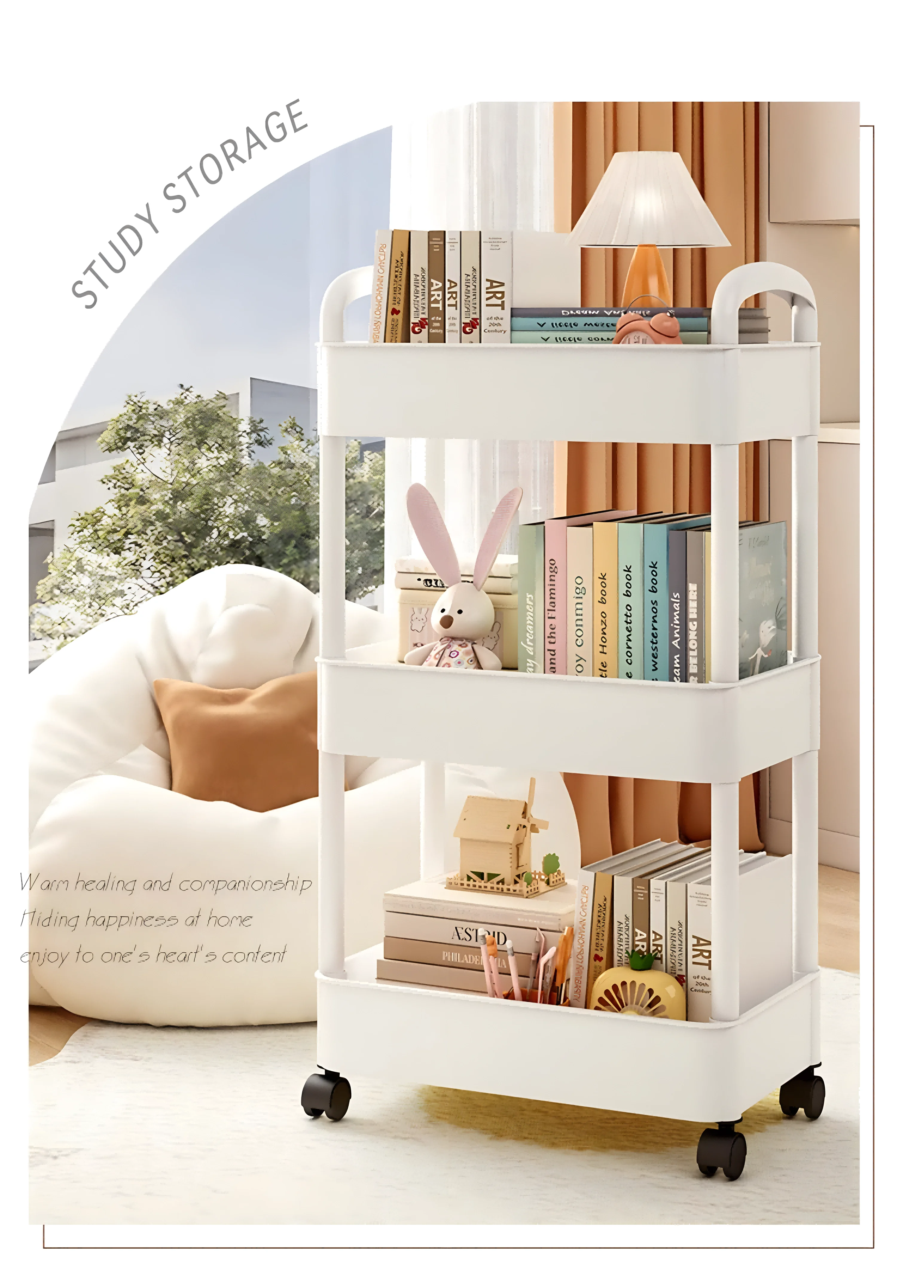 Storage Rack Mobile Trolley Bedroom Multi-Layer Organizer Household Kitchen Multifunctional Cart With Wheels Shelf