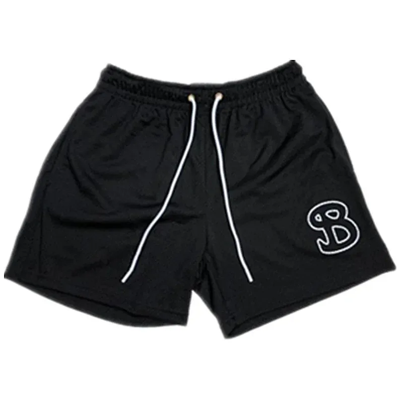 Men Casual pants gym shorts quick drying mesh Breathable shorts Men's running training short pants men outdoors sports pants 6
