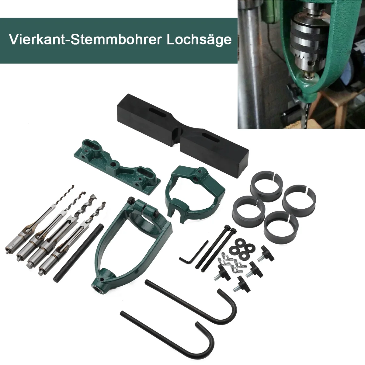 Mortise-Maschine Holzbearbeitungs-Werkzeugset: Bohrmaschinen-Positionierer und Bohrhalterung für Holzbearbeitung – Detail 8