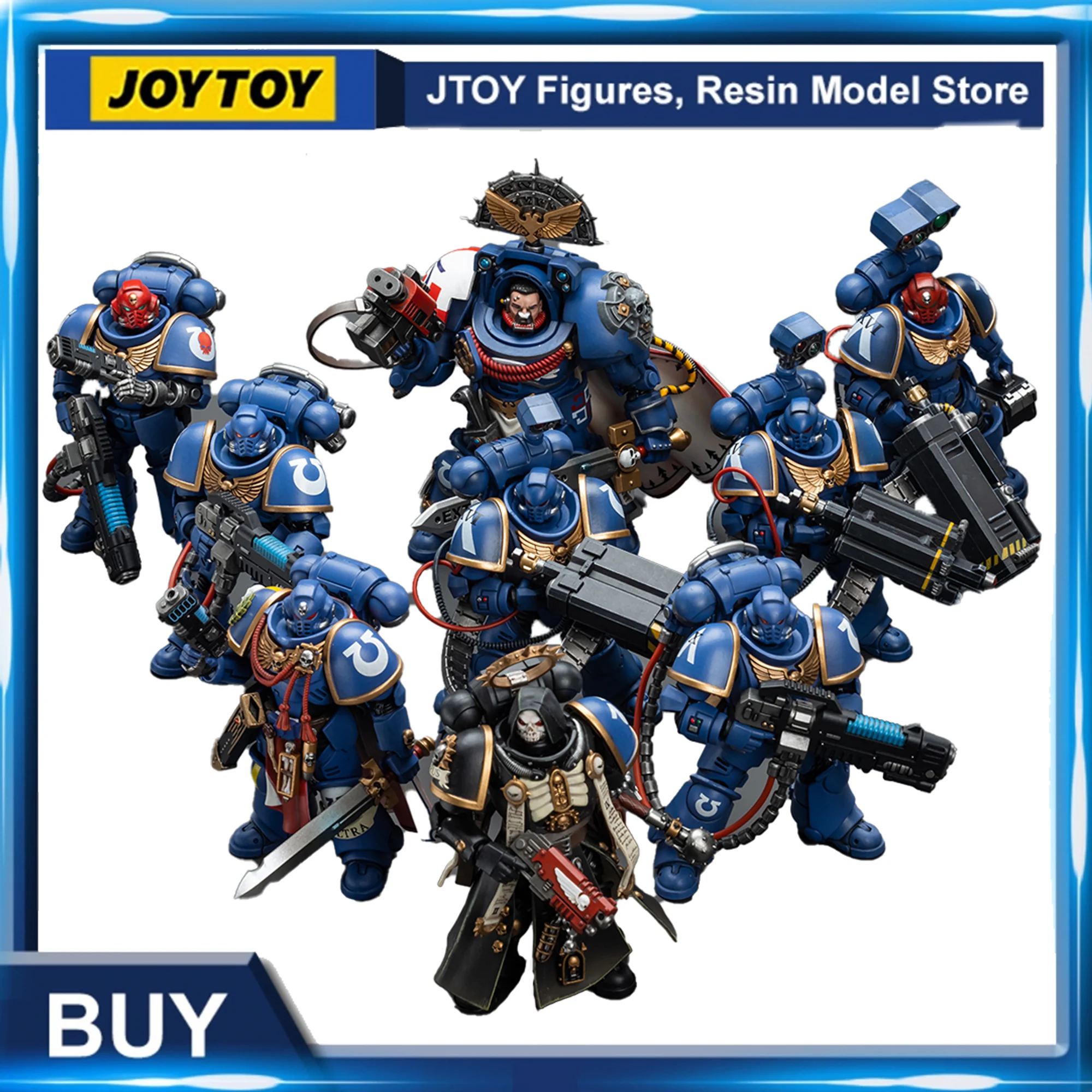 

[В наличии] JOYTOY Warhammer 40K 1/18 экшн-фигурки ультрамарины 9 шт. аниме военная модель бесплатная доставка